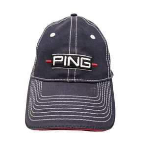 Ping A-Flex Golf Hat Ballcap Mens S-M Blue Red White Play Your Best Casual